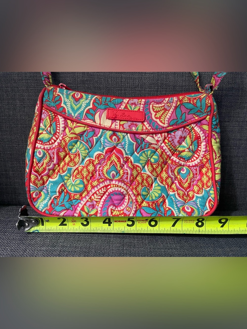Vera Bradley Colorful Paisley Quilted Crossbody Purse with Matching Wallet - Picture 6 of 7